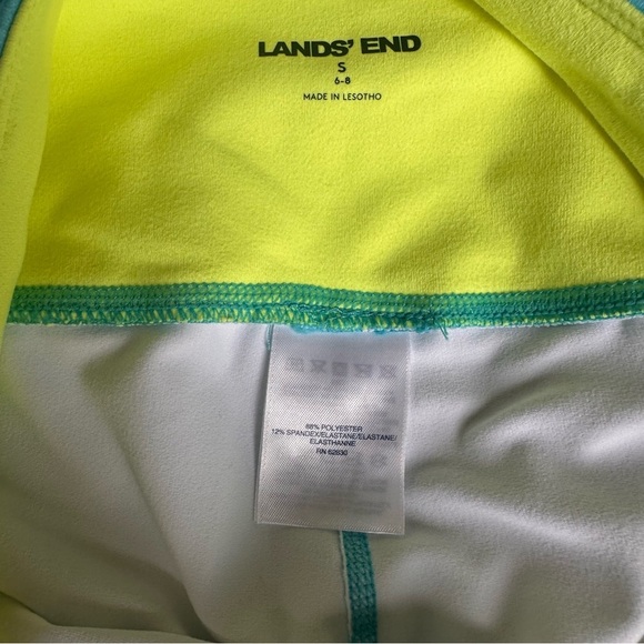 LANDS' END WOMEN'S ACTIVE SEAMLESS LEGGINGS SMALL ~ Reef Blue Tie Dye Wave - Picture 6 of 7